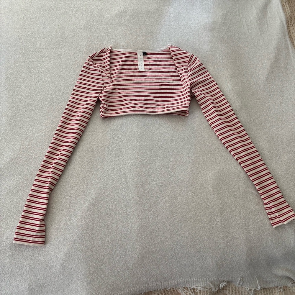 Missguided Stripped Crop Top